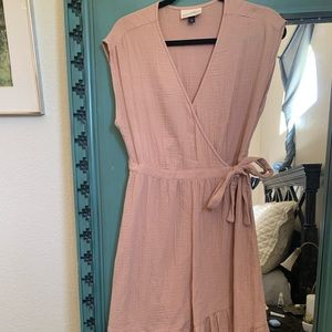 Pink wrap dress
